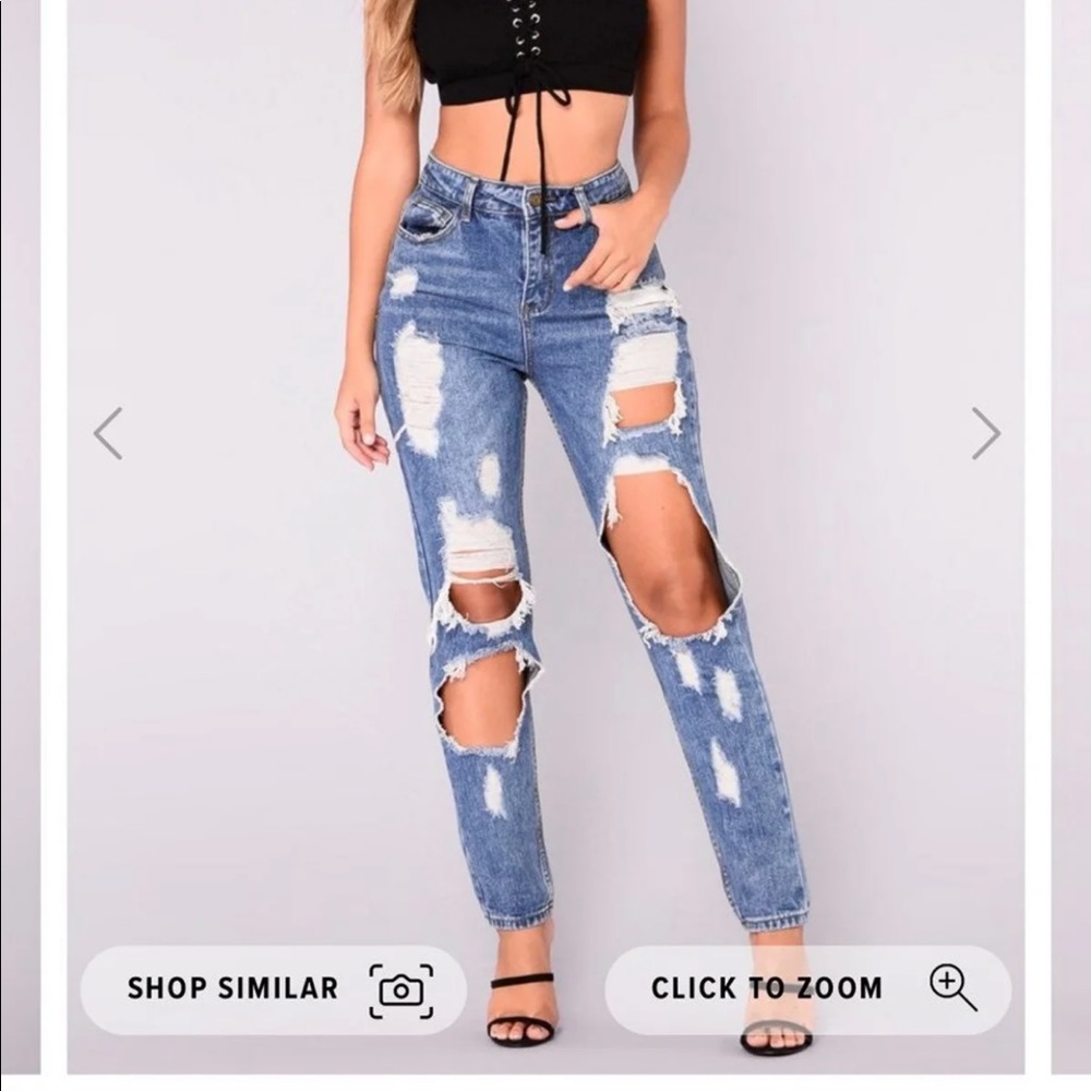 distressed boyfriend jeans